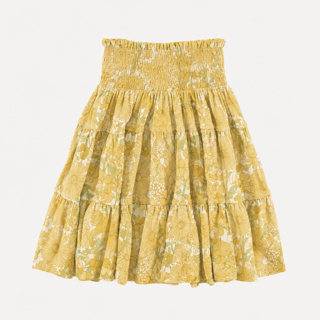 PREORDER maxi skirt | 70s daisy | organic cotton interlock