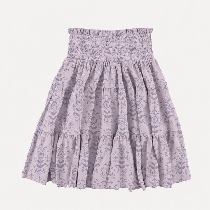 PREORDER maxi skirt | orchid folk wallpaper | organic cotton interlock