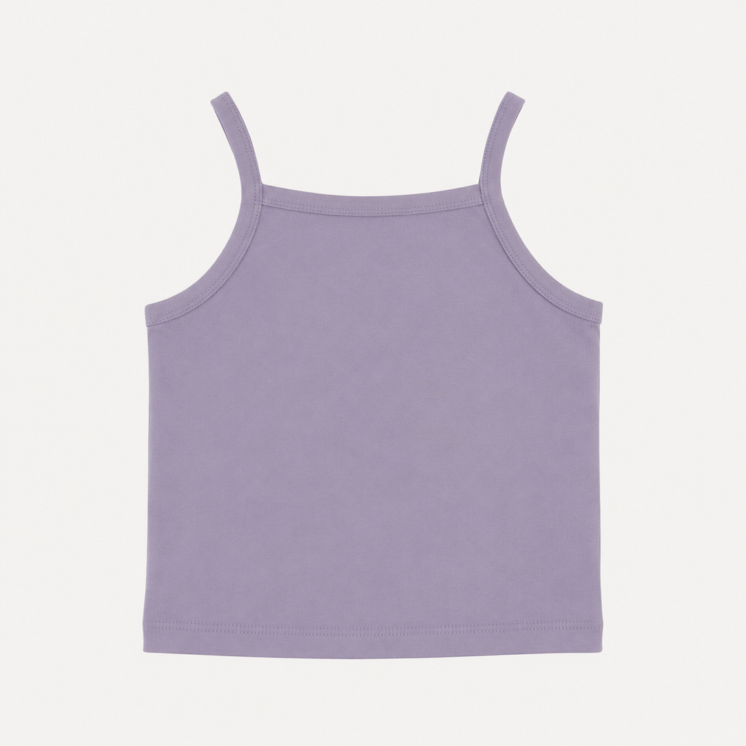 PREORDER spaghetti strap tank | dusty lavender | organic cotton interlock