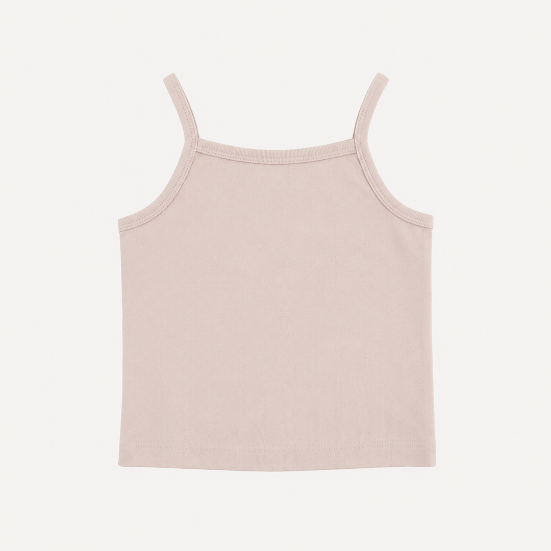 PREORDER spaghetti strap tank | mauve chalk | organic cotton interlock