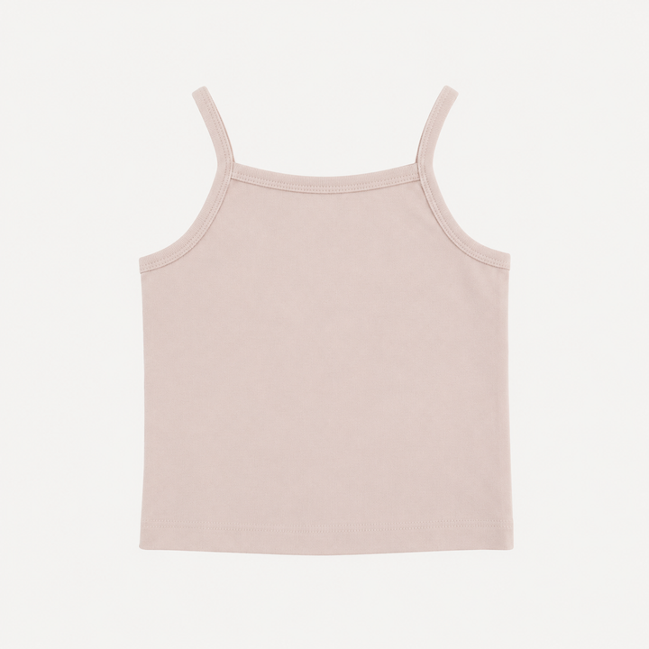 PREORDER spaghetti strap tank | mauve chalk | organic cotton interlock