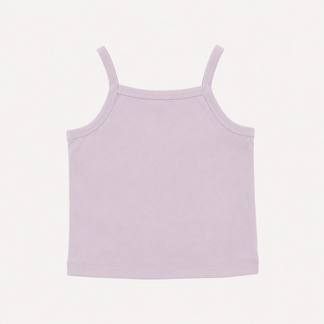PREORDER spaghetti strap tank | pale orchid | organic cotton interlock
