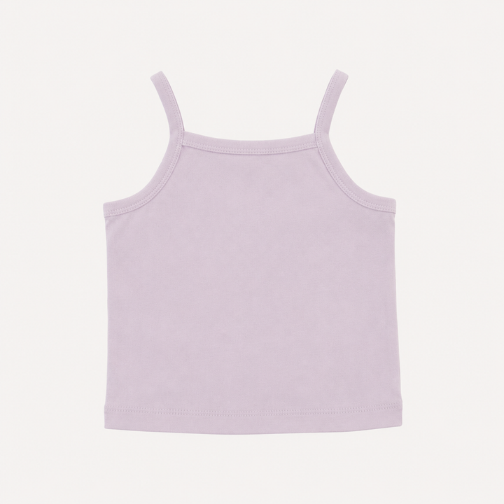 PREORDER spaghetti strap tank | pale orchid | organic cotton interlock