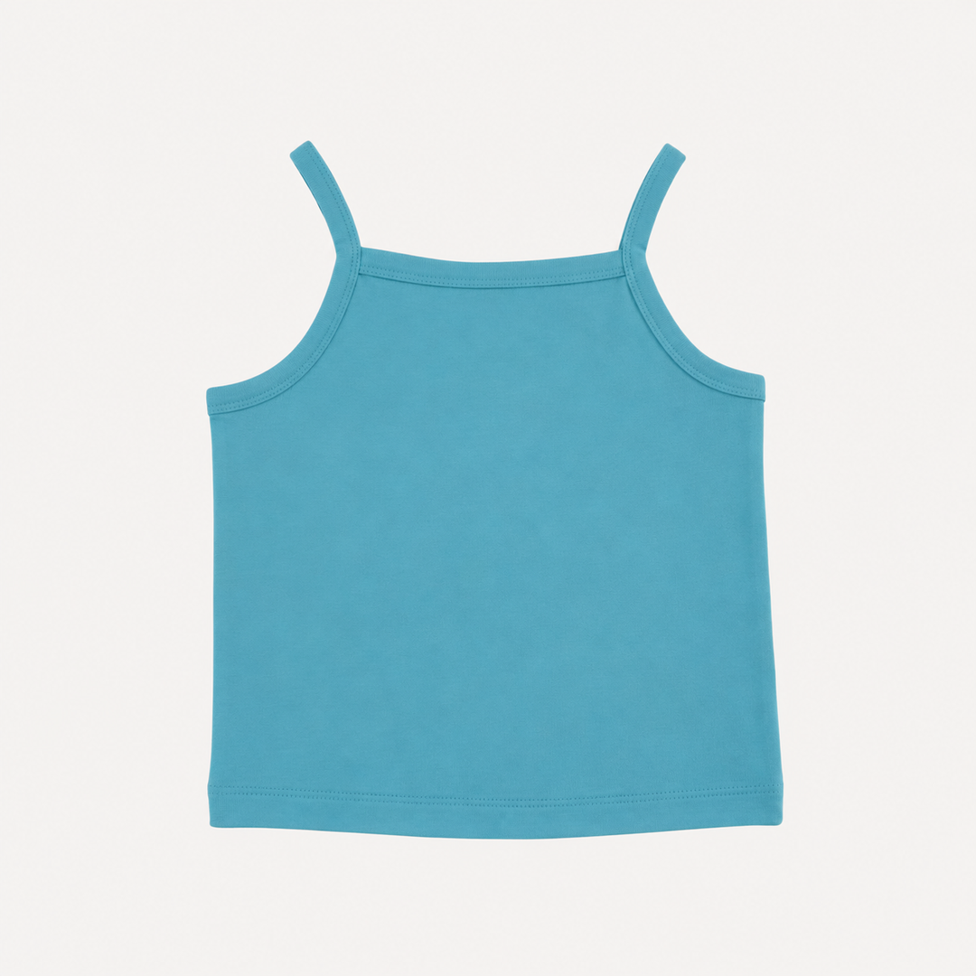 PREORDER spaghetti strap tank | tropical sea | organic cotton interlock