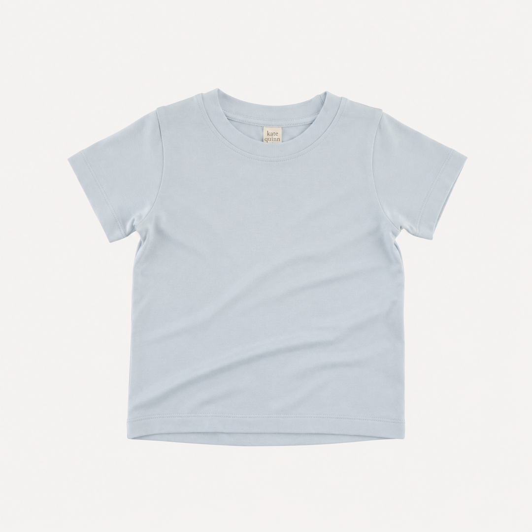 PREORDER short sleeve essential boxy tee | air | organic cotton interlock