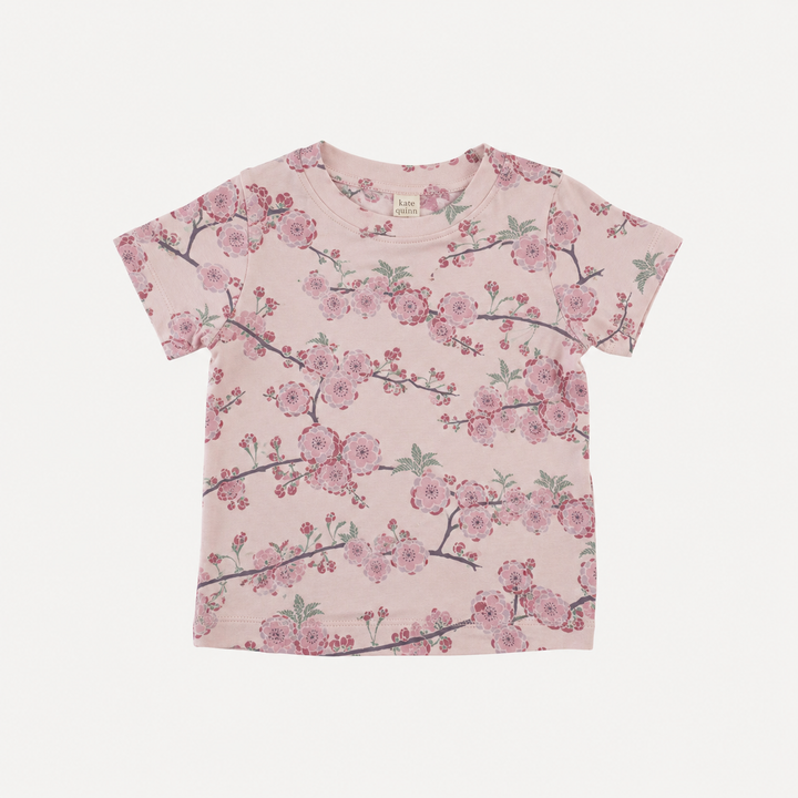 PREORDER short sleeve essential boxy tee | cherry blossom | organic cotton interlock