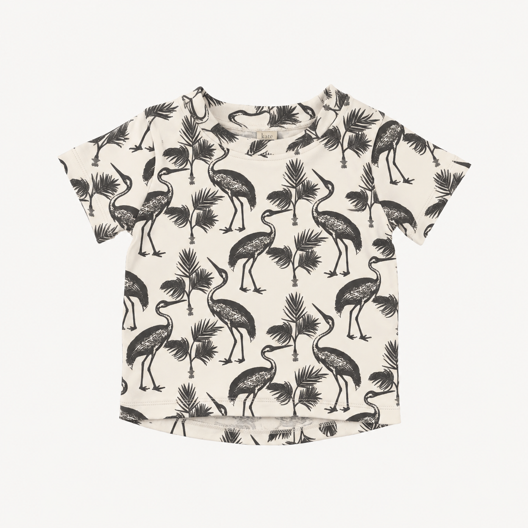 PREORDER short sleeve essential boxy tee | crane + palm | modal