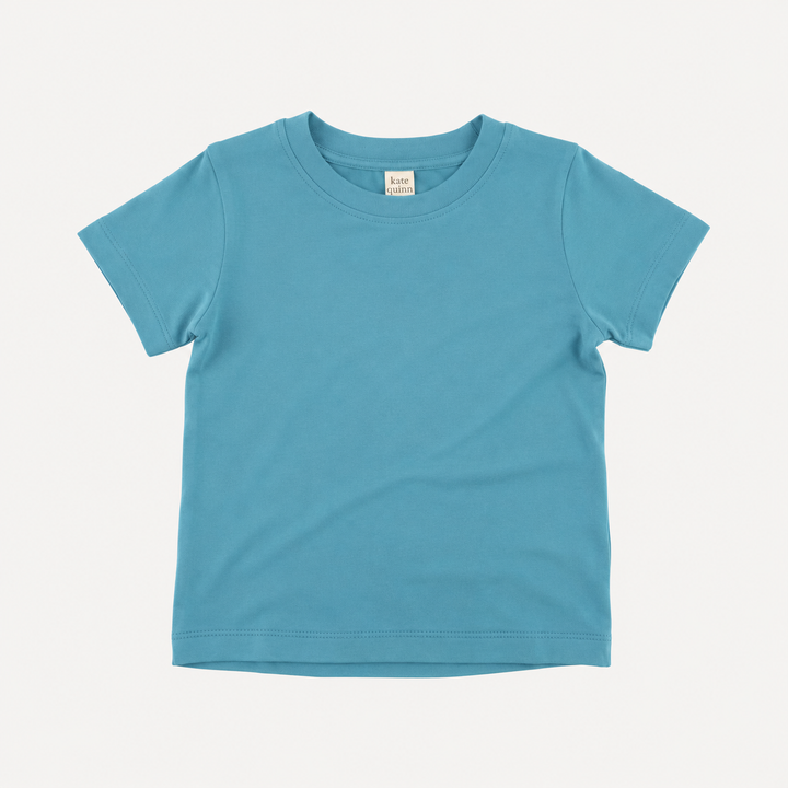 PREORDER short sleeve essential boxy tee | tropical sea | organic cotton interlock