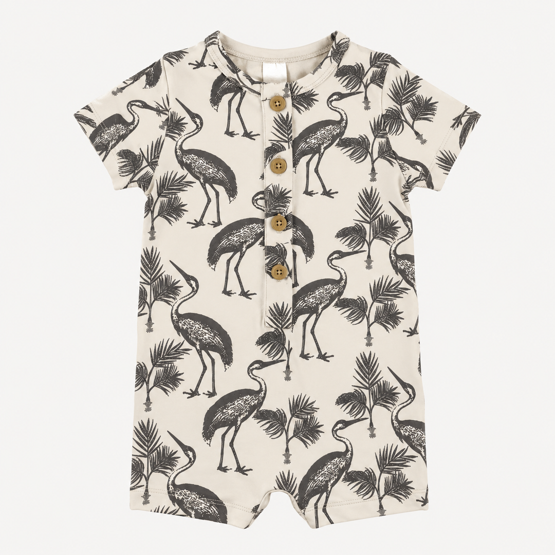 PREORDER short sleeve henley union shortie | crane + palm | modal