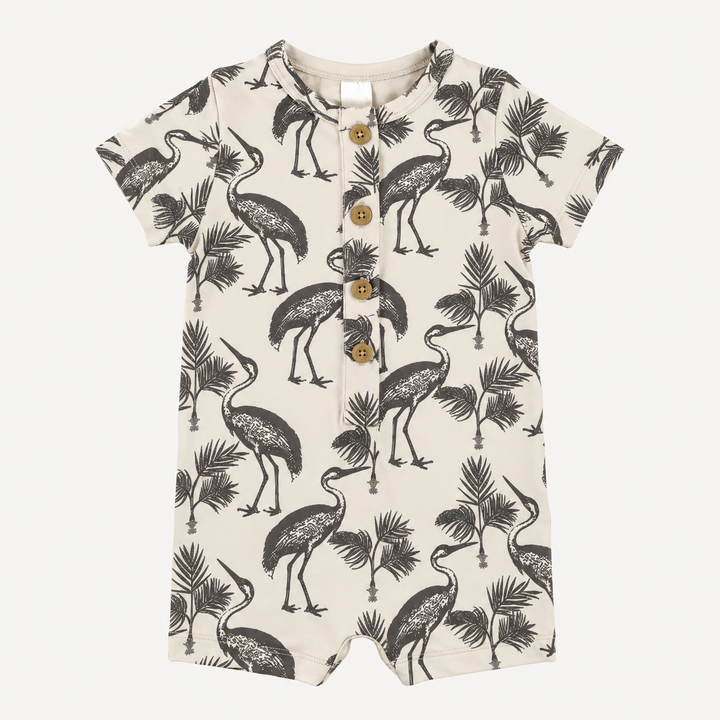 PREORDER short sleeve henley union shortie | crane + palm | modal