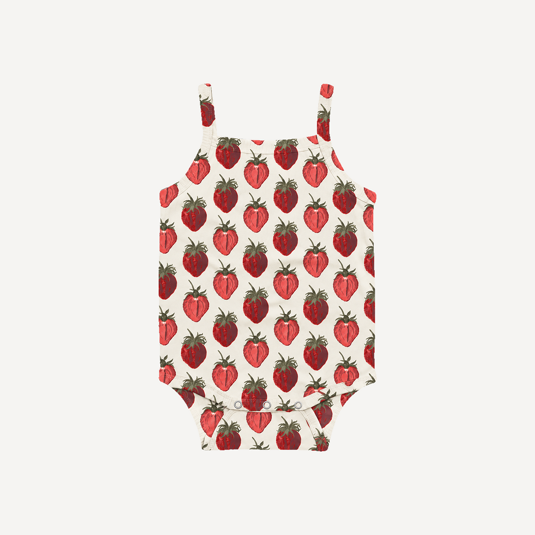 PREORDER nina tank bodysuit | strawberry | modal