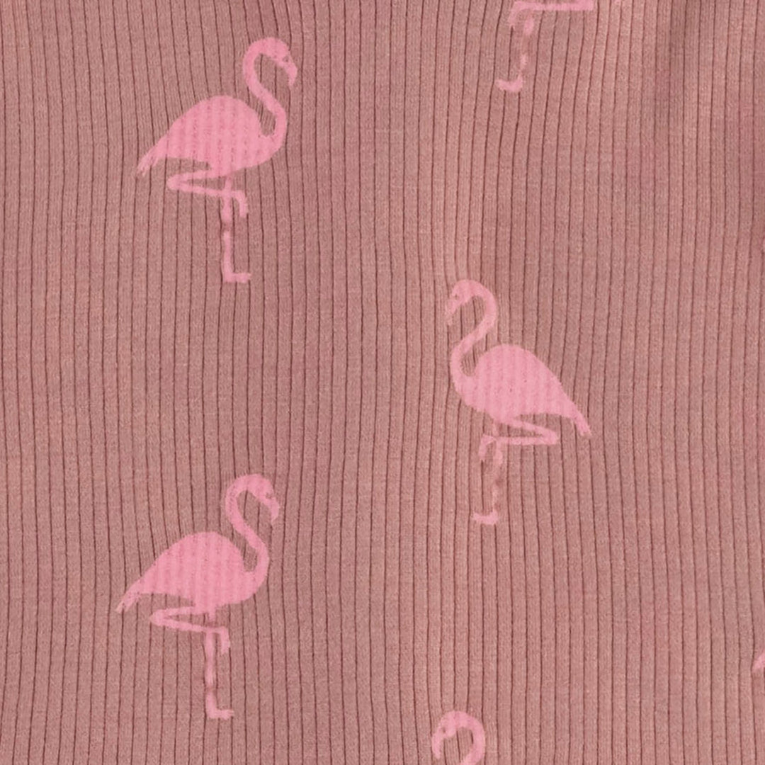 sleeveless kate top + bike short set | tiny flamingo | modal skinny rib