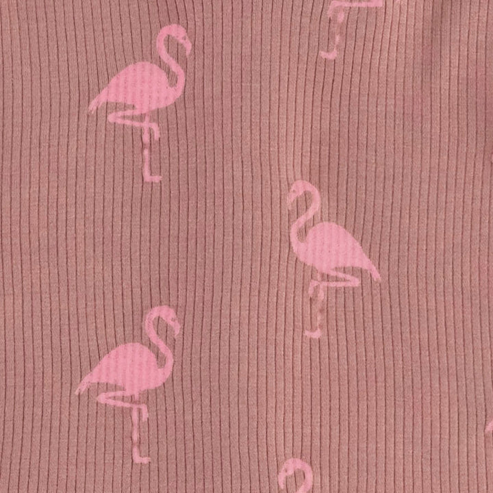 sleeveless kate top + bike short set | tiny flamingo | modal skinny rib
