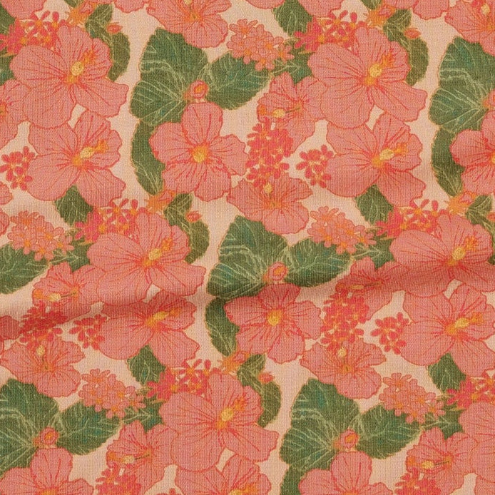 gaucho jumpsuit | tropical flower party | bamboo