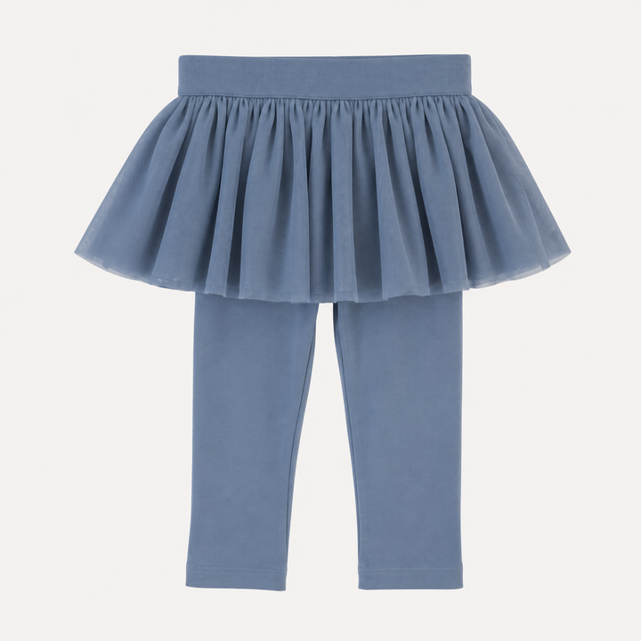 PREORDER tulle legging | blue lake | organic cotton interlock
