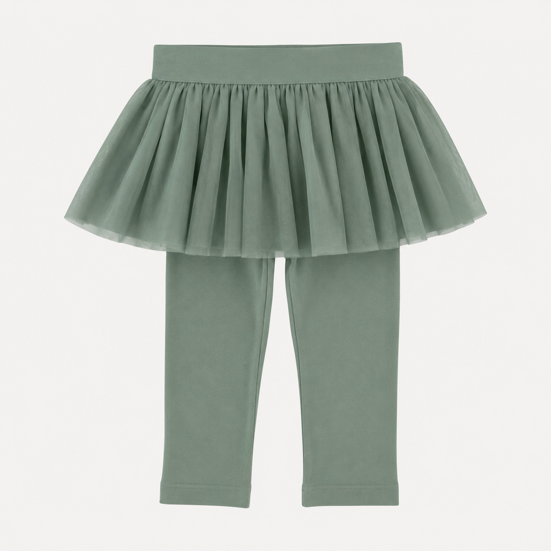 PREORDER tulle legging | green bay | organic cotton interlock