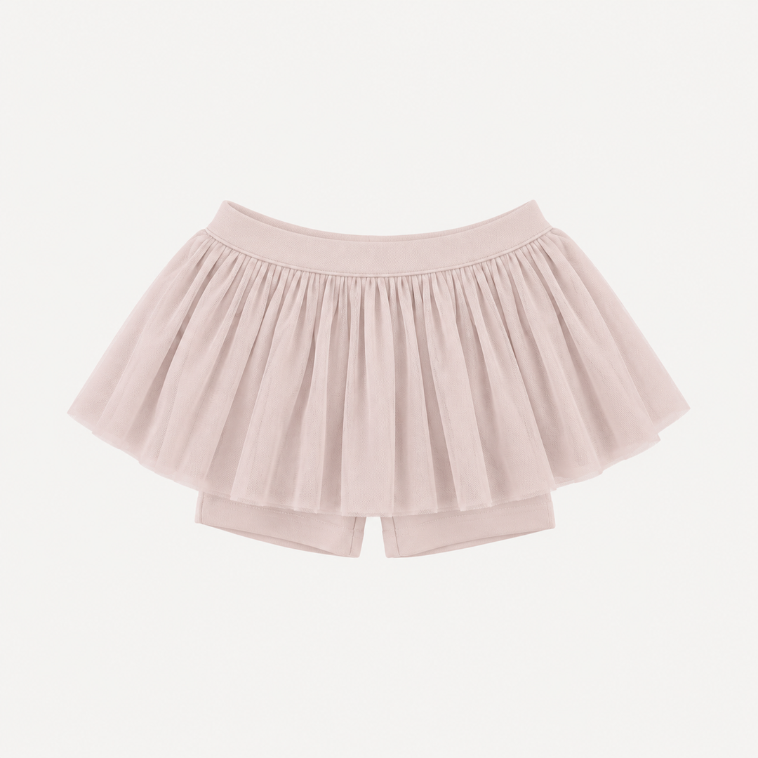 PREORDER tulle ballerina tutu short | mauve chalk | organic cotton interlock