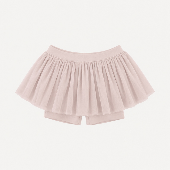 PREORDER tulle ballerina tutu short | mauve chalk | organic cotton interlock