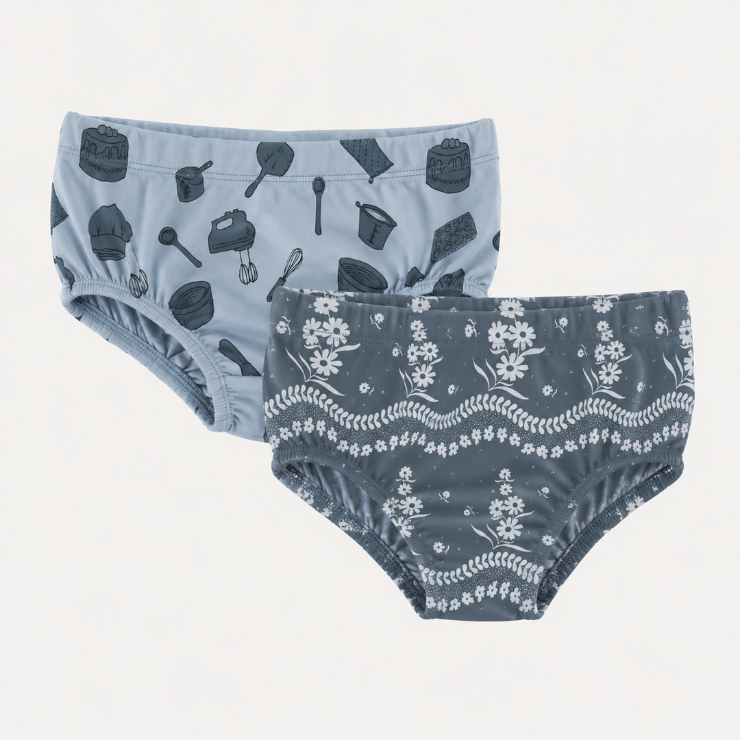 PREORDER underwear set of 2 | blue baking | organic cotton interlock