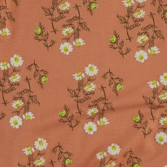 long sleeve lap neck footie | wild chamomile | bamboo