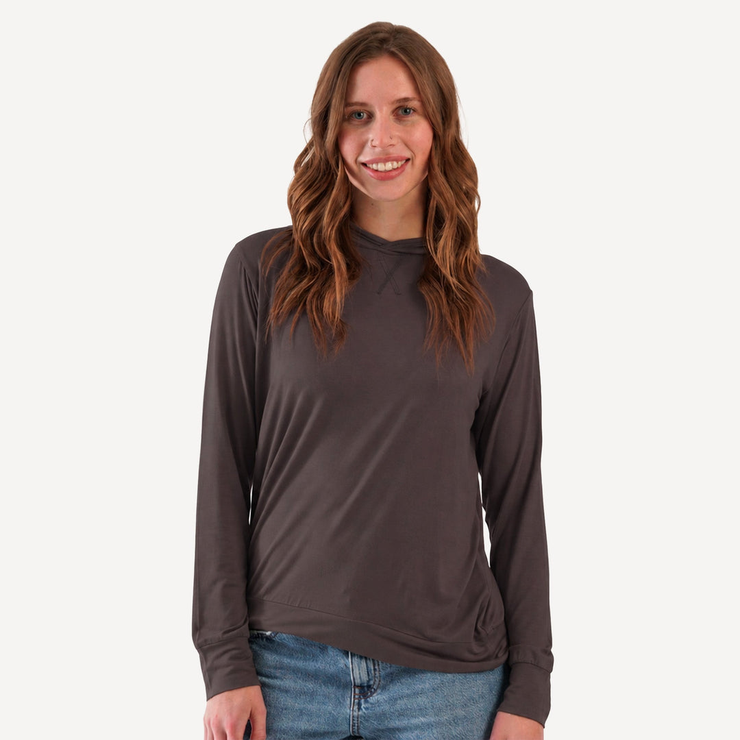 PREORDER womens hoodie | fudge | bamboo