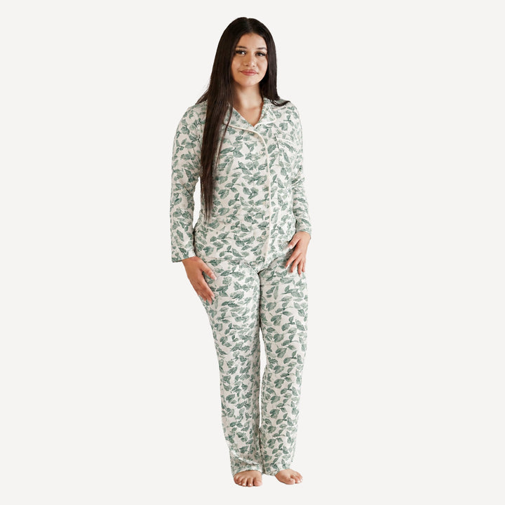 PREORDER womens pj set | jade leaf | bamboo