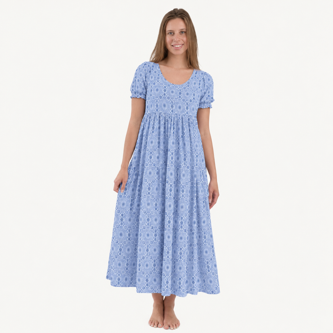 PREORDER womens short sleeve prairie dress | nairobi lace | modal
