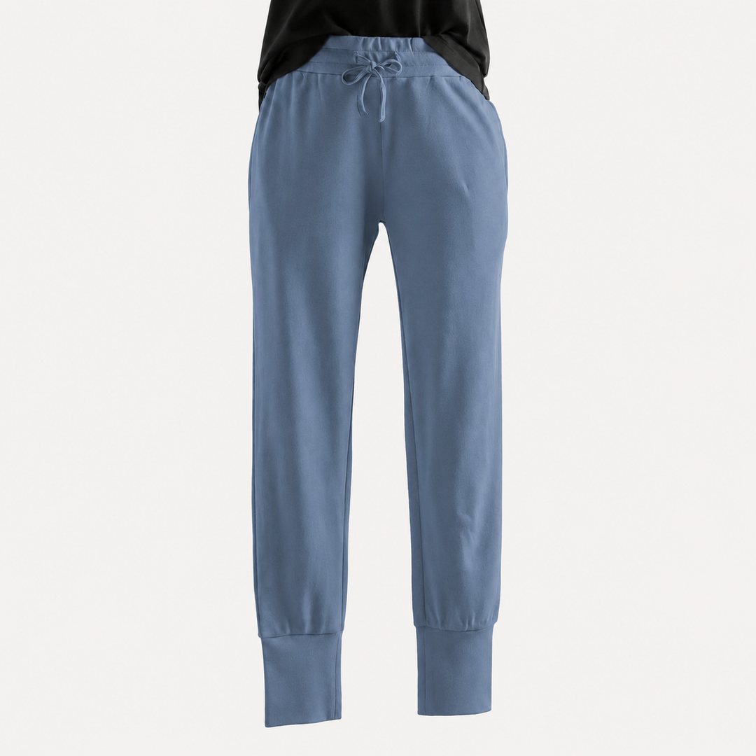 PREORDER womens skinny jogger | blue lake | organic cotton interlock