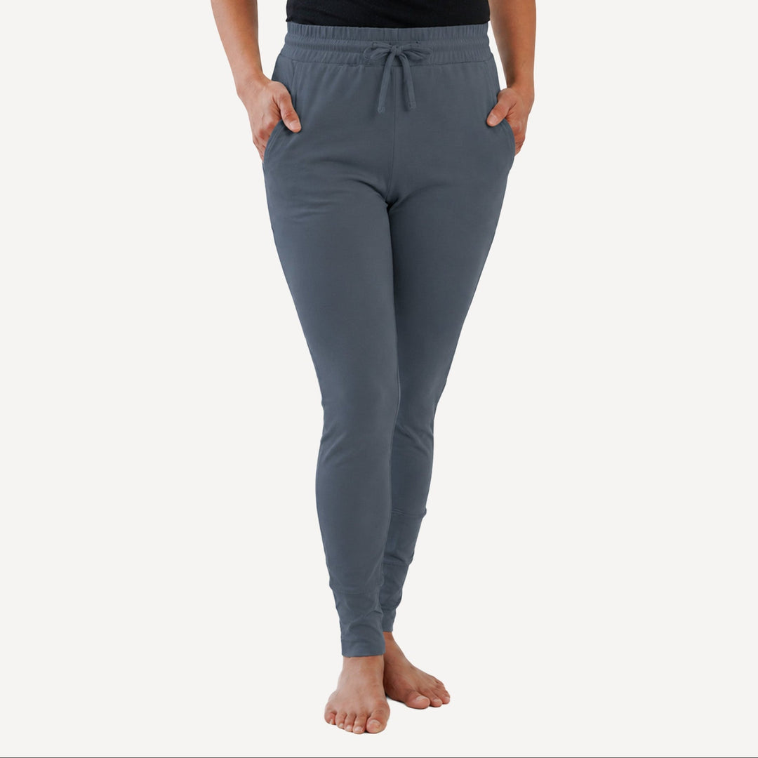PREORDER womens skinny jogger | slate blue | bamboo