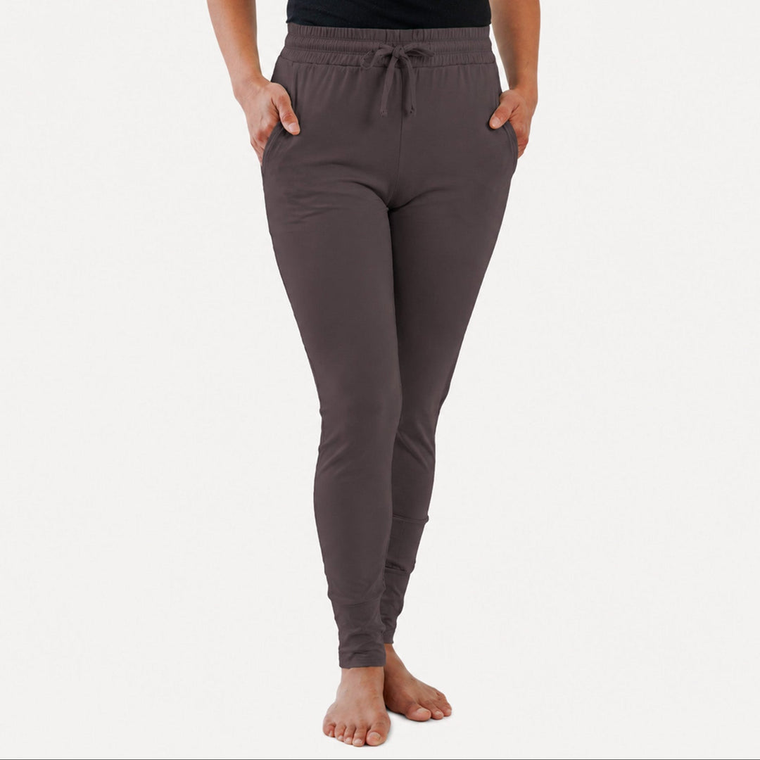 PREORDER womens skinny jogger | fudge | bamboo