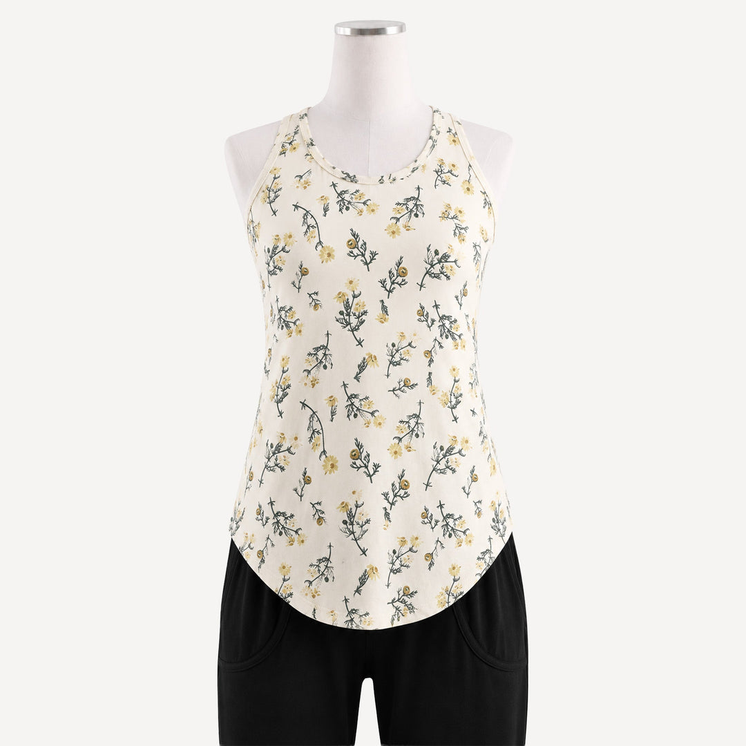 PREORDER womens tank | tiny chamomile | bamboo