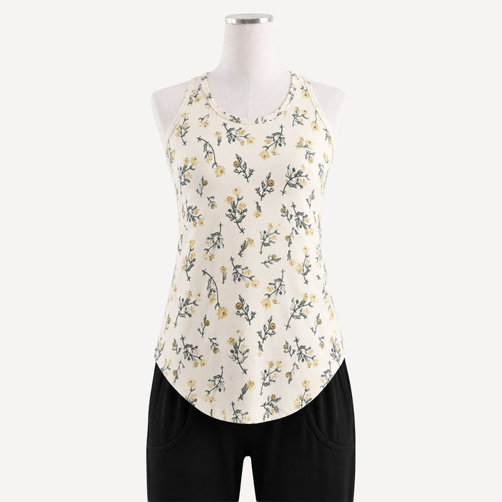 PREORDER womens tank | tiny chamomile | bamboo