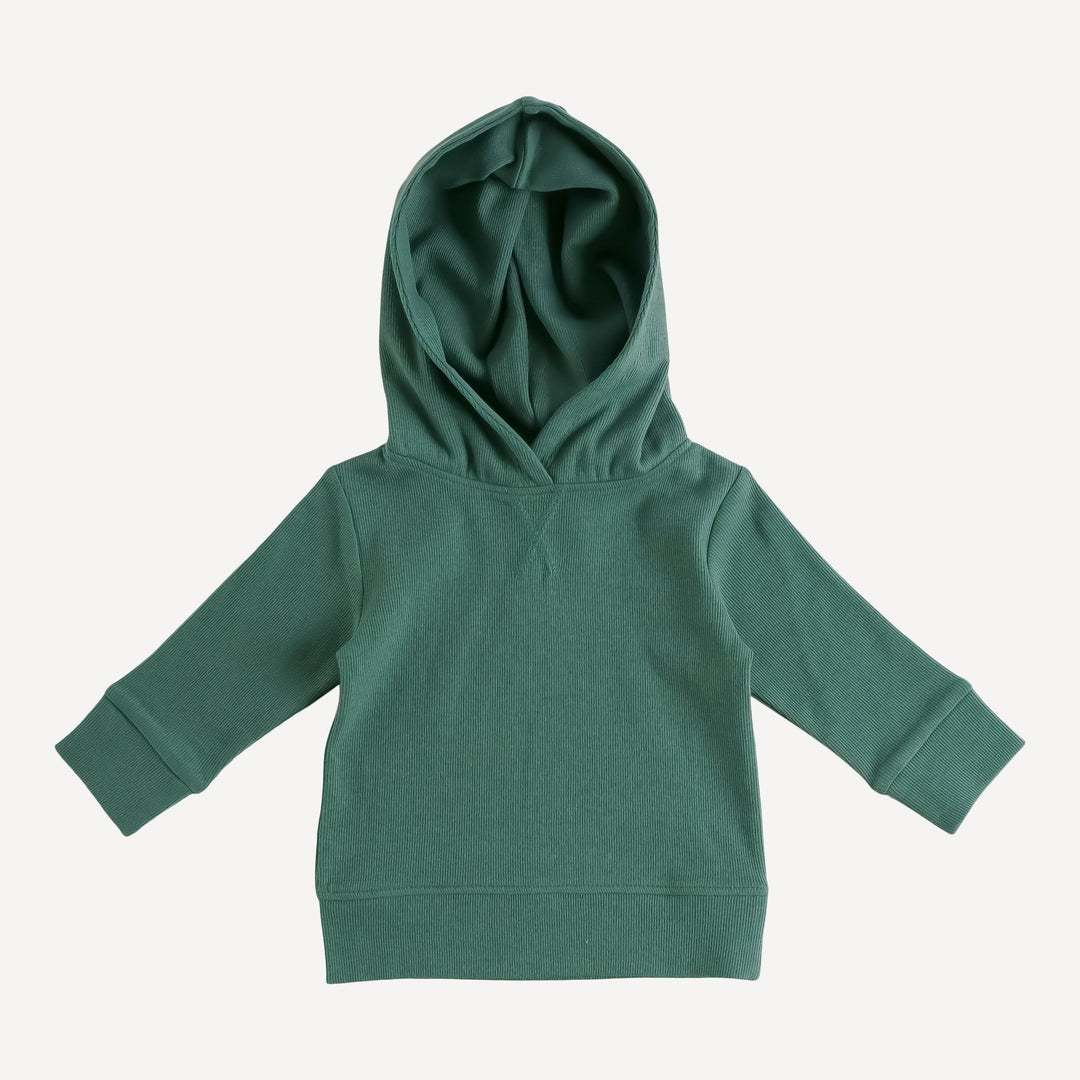 long sleeve essential skinny hoodie | sage brush | organic cotton skinny rib