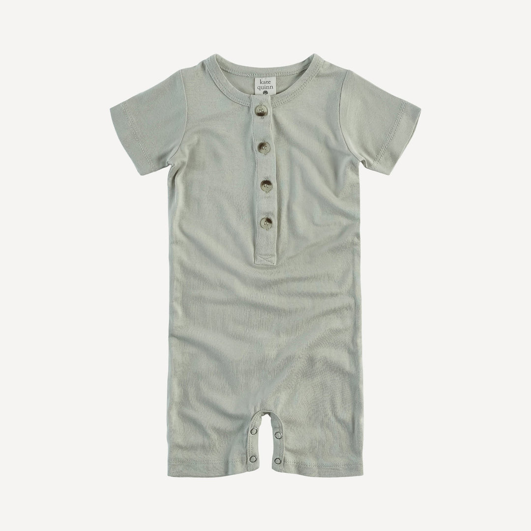 shortie union suit | gray green agate | bamboo
