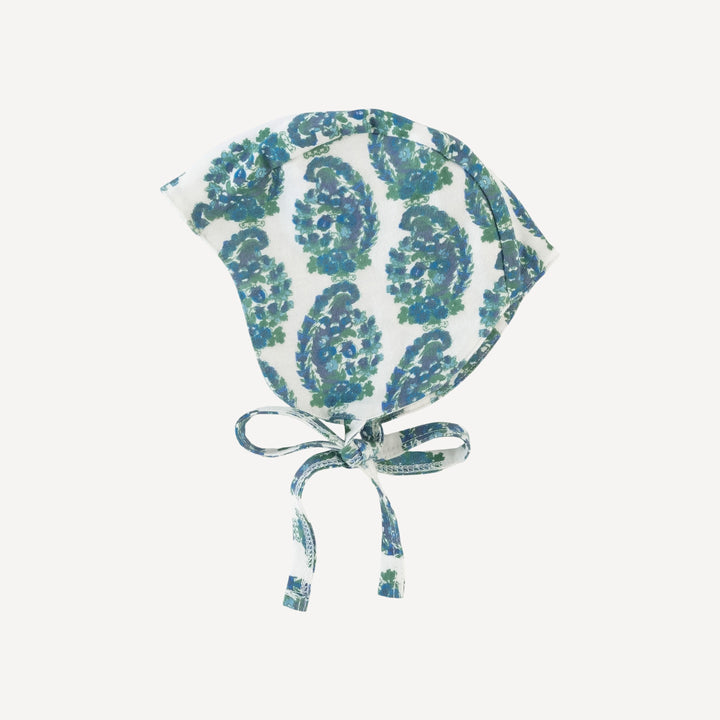 flight hat | blue paisley | organic cotton jersey