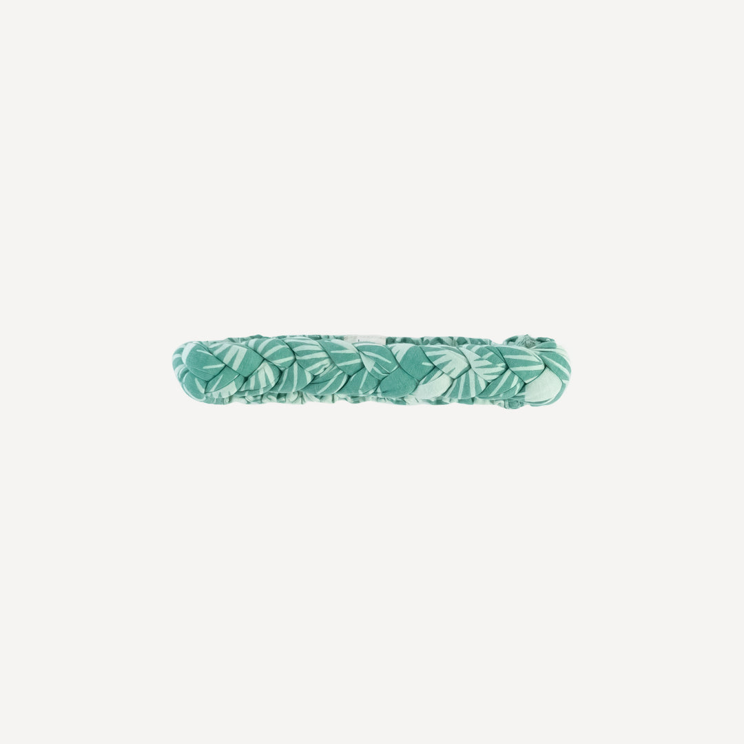 stretchy braided headband | beryl geo palm | bamboo