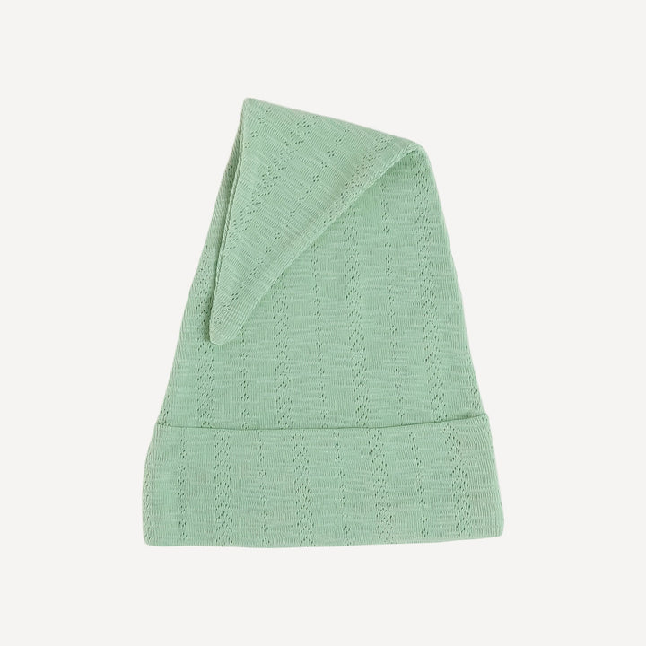 gnome hat | jade | organic cotton pointelle