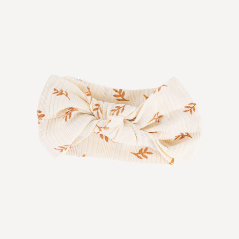 large bow headband | butterum leaf | organic cotton rib