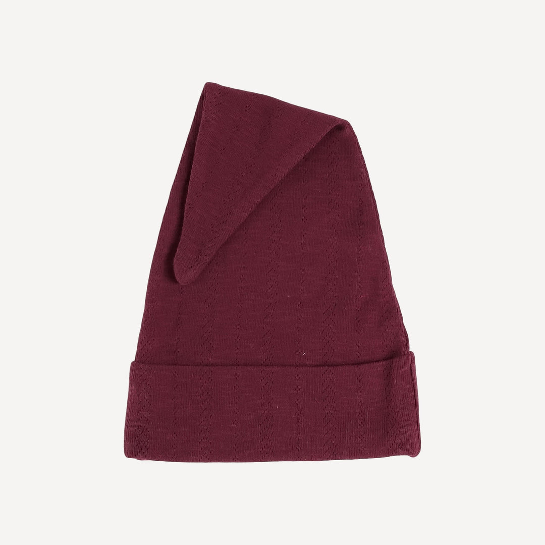 gnome hat | rhubarb | organic cotton pointelle