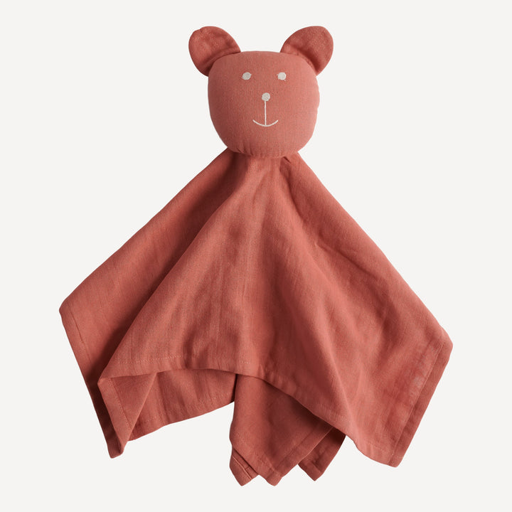 bear mini swaddle | mango | organic cotton gauze