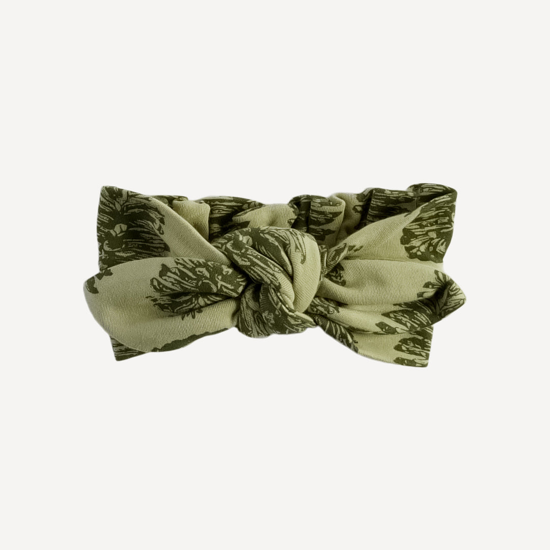 elastic knot top headband | sage pinecone | organic cotton interlock