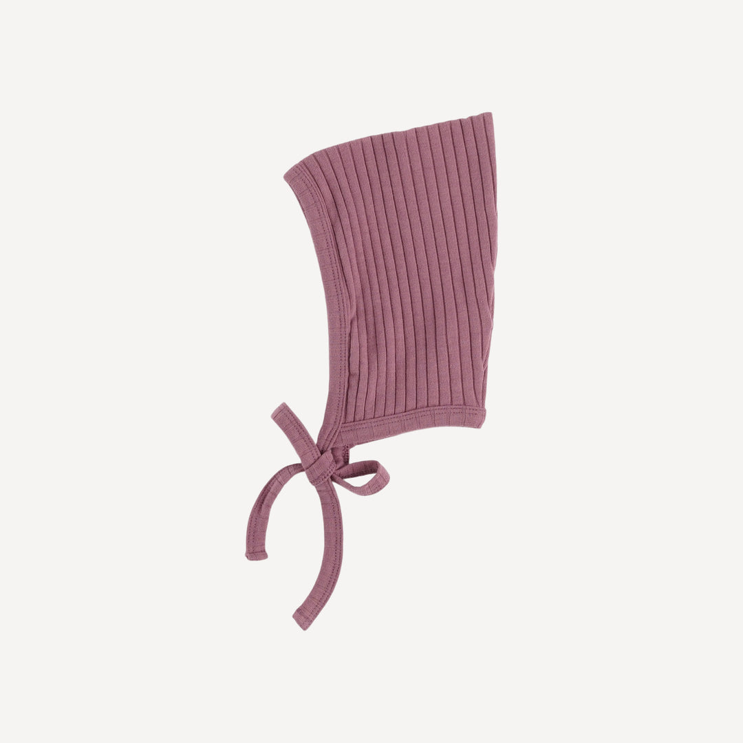 elf hat | violet | organic cotton stretchy rib