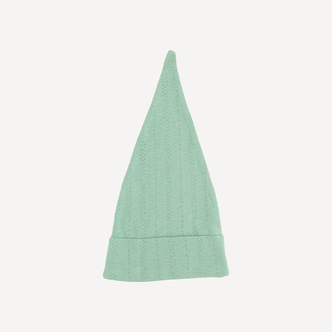 gnome hat | jade | organic cotton pointelle