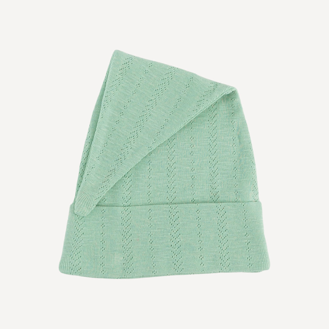 gnome hat | jade | organic cotton pointelle