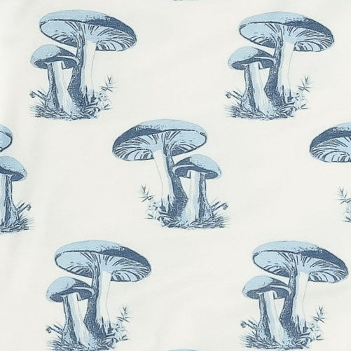 bandana bib | blue forest mushroom | bamboo