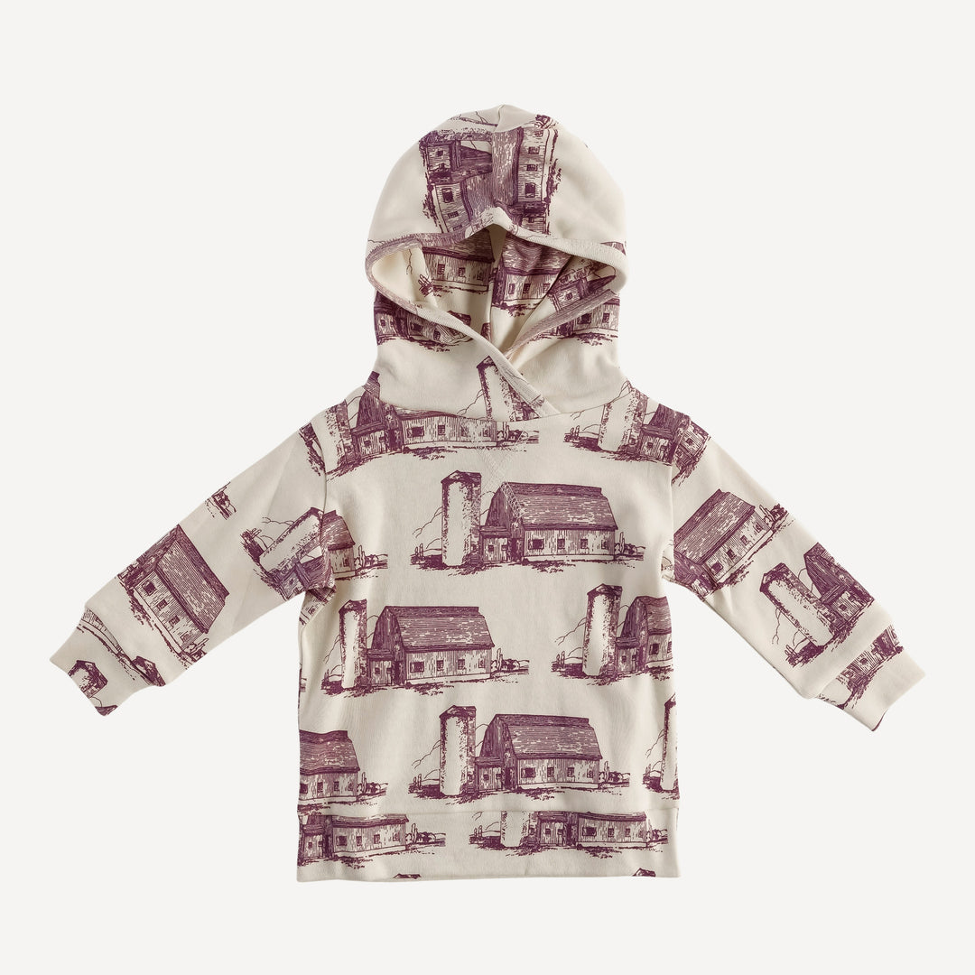 long sleeve skinny hoodie | barn | organic cotton interlock