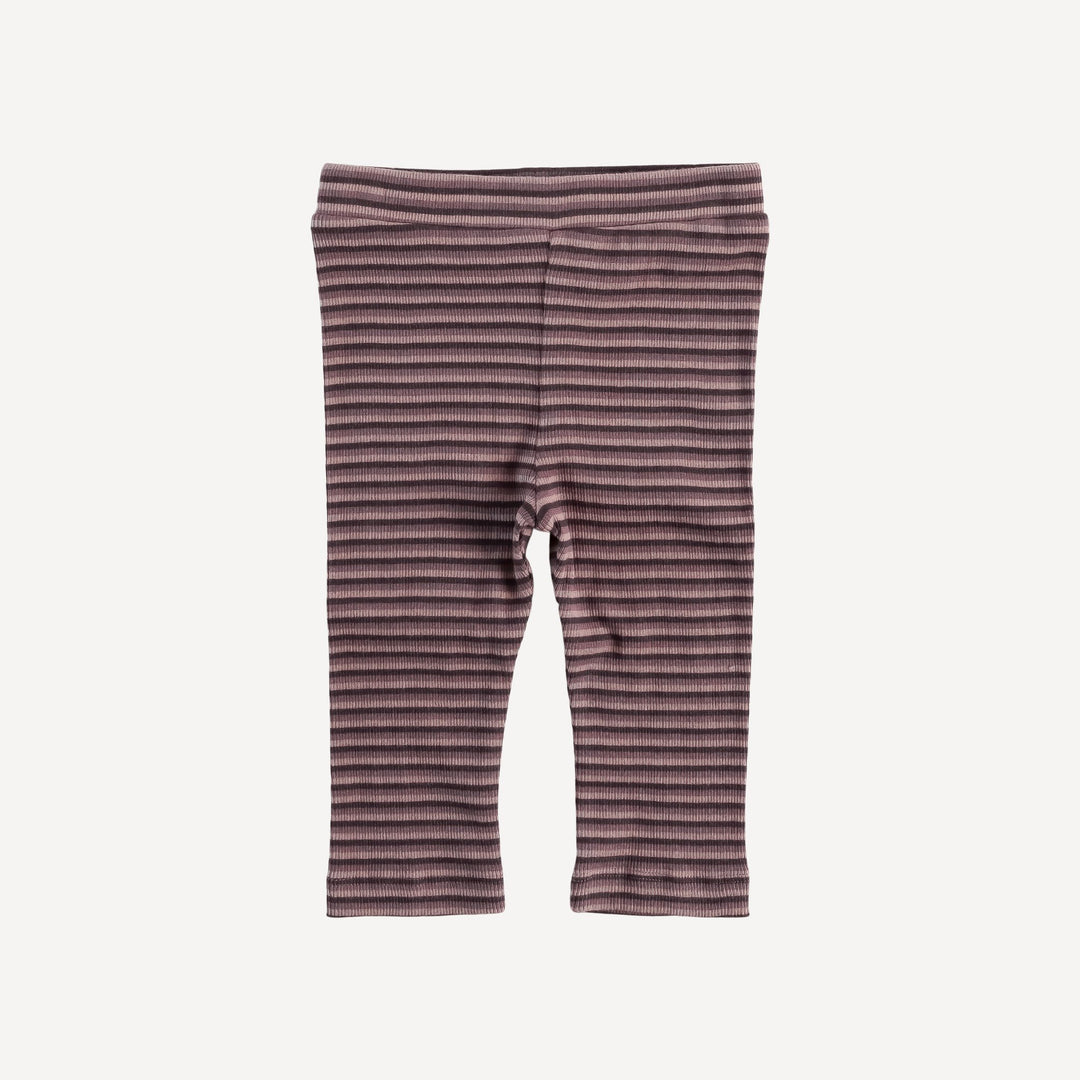 classic legging | huckleberry tri-stripe | organic cotton skinny rib