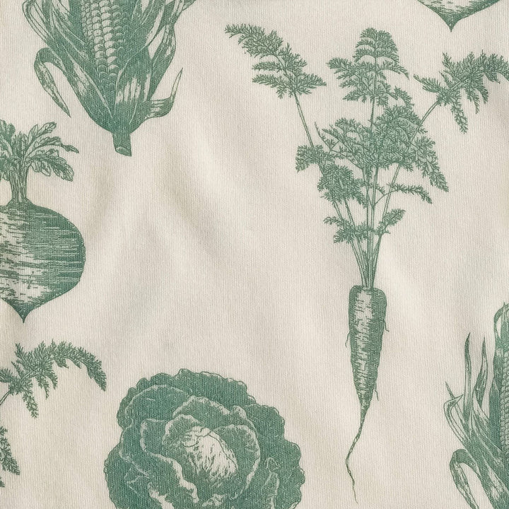 womens flutter sleeve top | green veggies | organic cotton interlock