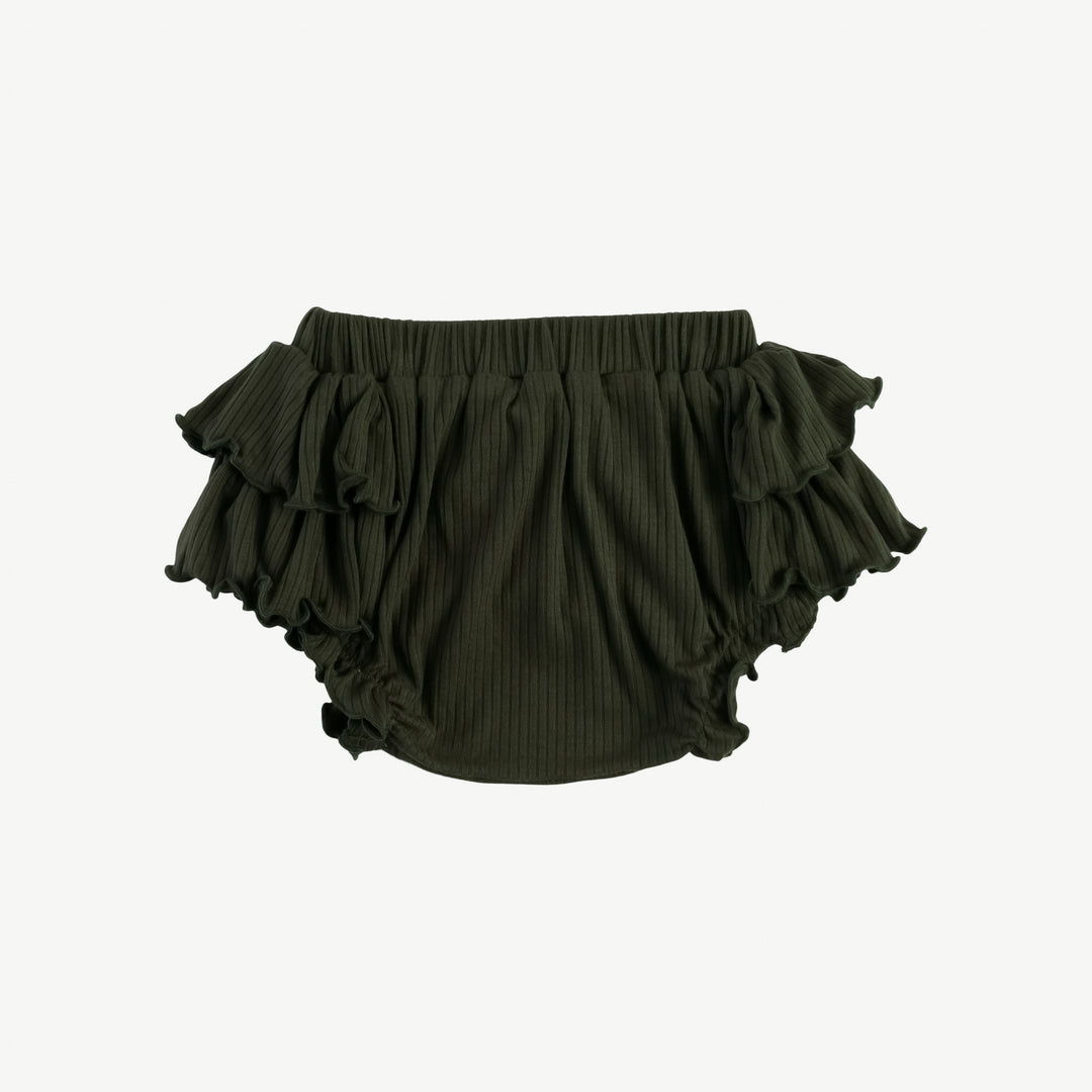 double ruffle bloomer | seaweed | modal rib