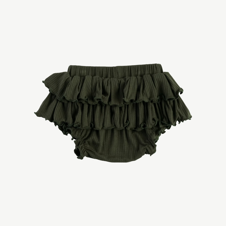 double ruffle bloomer | seaweed | modal rib